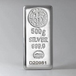 شمش نقره 500 گرمی نادیر ترک عیار 999.9